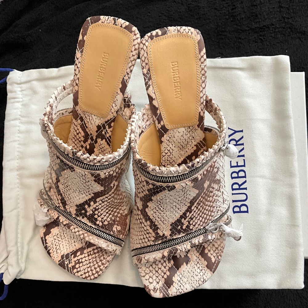 Burberry Serpent Peep Sandal